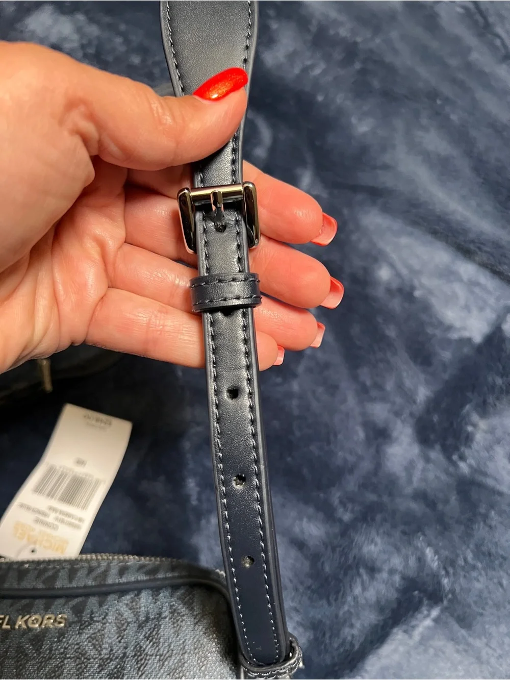 Michael Kors blue ombré Signature Crossbody Bag